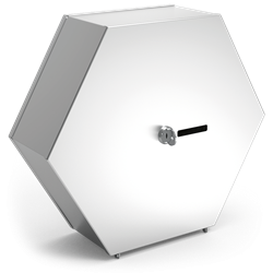 Dispensador de papel higiénico hexagonal acero inox