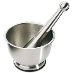 Mortero acero inox ø120 mm.