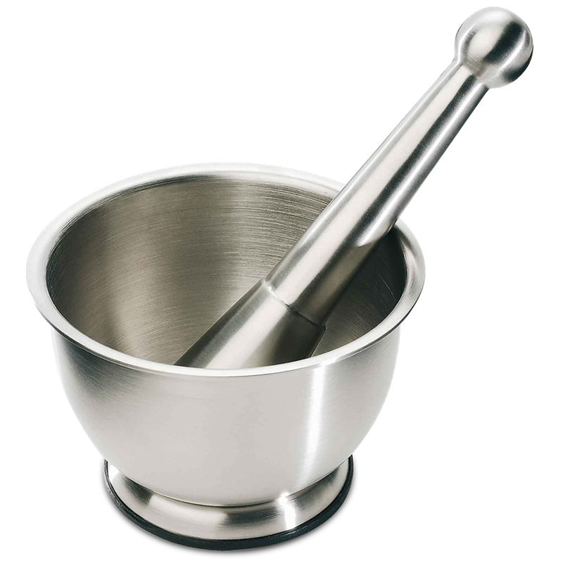 Mortero acero inox ø120 mm.