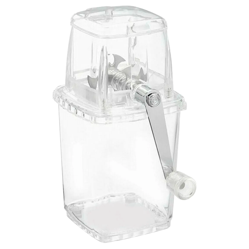 Picadora / trituradora de hielo manual transparente