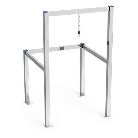 Parking para carros acero inoxidable 1 fila 695x695x1145 mm.