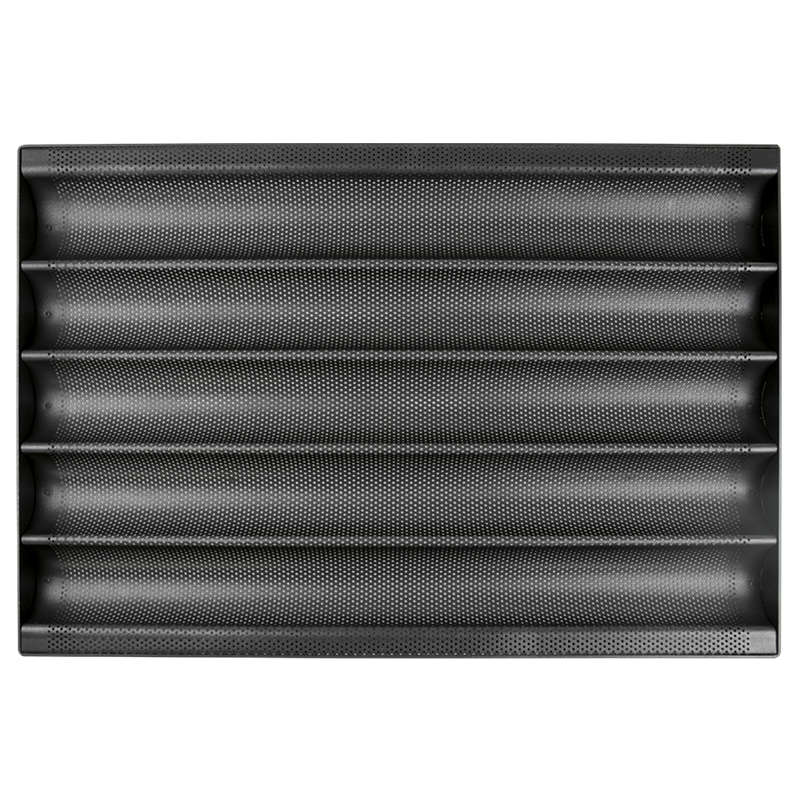 Bandeja panadería acanalada 5 alojamientos 600x400x45 mm.