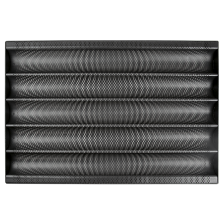 Bandeja panadería acanalada 5 alojamientos 600x400x45 mm.