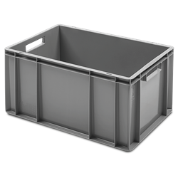 Cajón liso gris 600x400x320 mm.