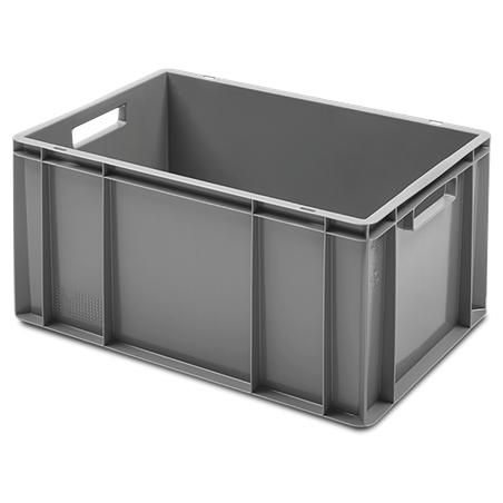 Cajón liso gris 600x400x320 mm.
