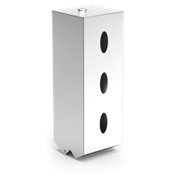 Dispensador de papel higiénico triple en acero inoxidable