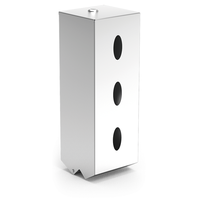Dispensador de papel higiénico triple en acero inoxidable