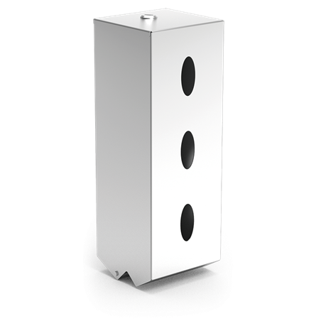 Dispensador de papel higiénico triple en acero inoxidable