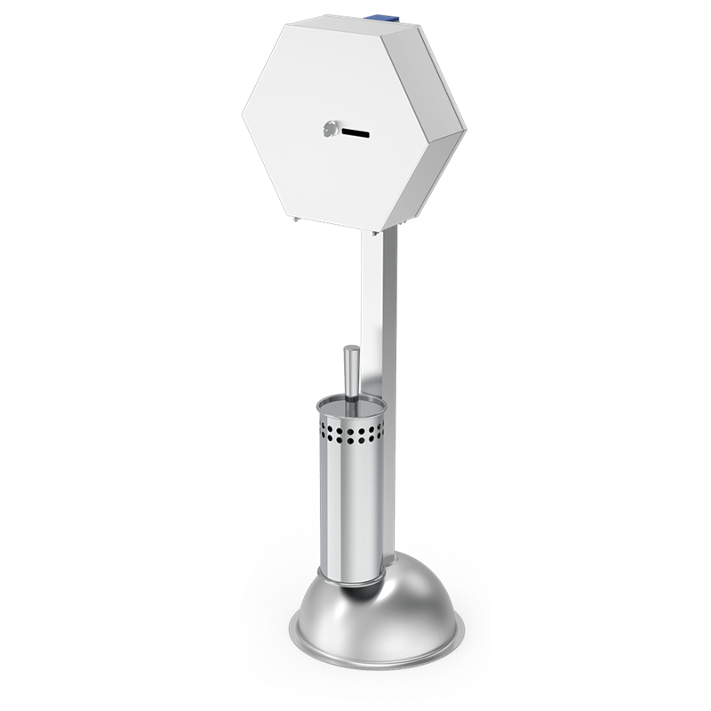 Dispensador de papel y escobillero inoxidable para WC