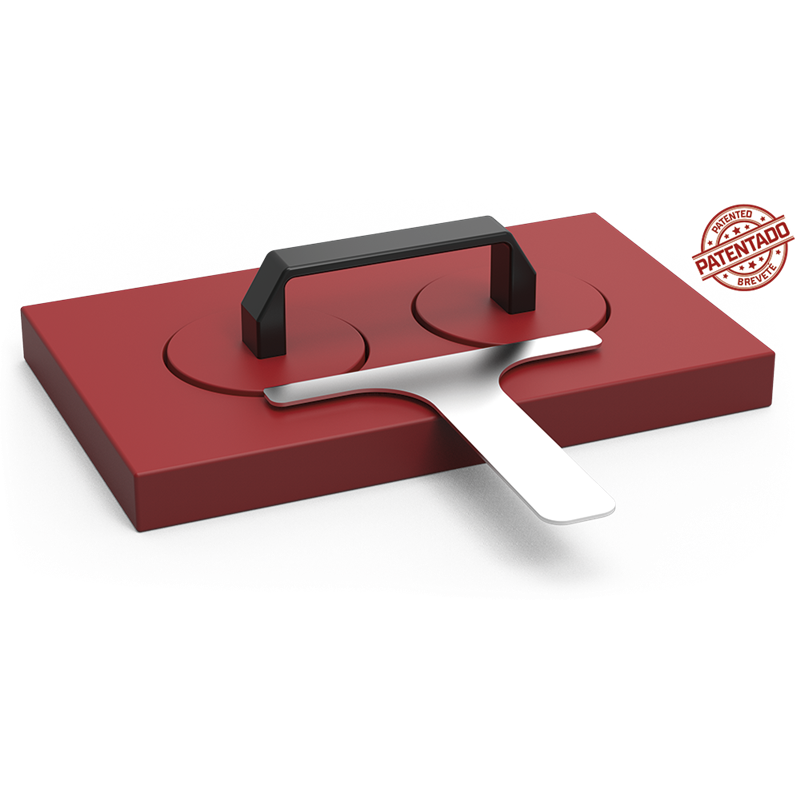 Aplasta-hamburguesas doble ø100 mm.