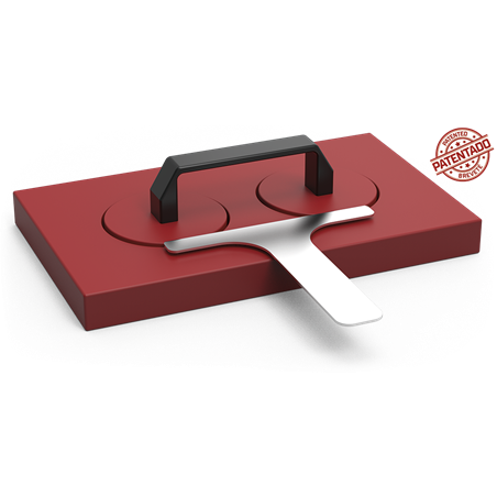 Aplasta-hamburguesas doble ø100 mm.