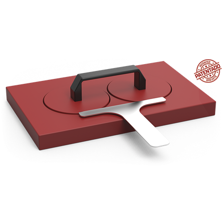 Aplasta-hamburguesas doble ø128 mm.