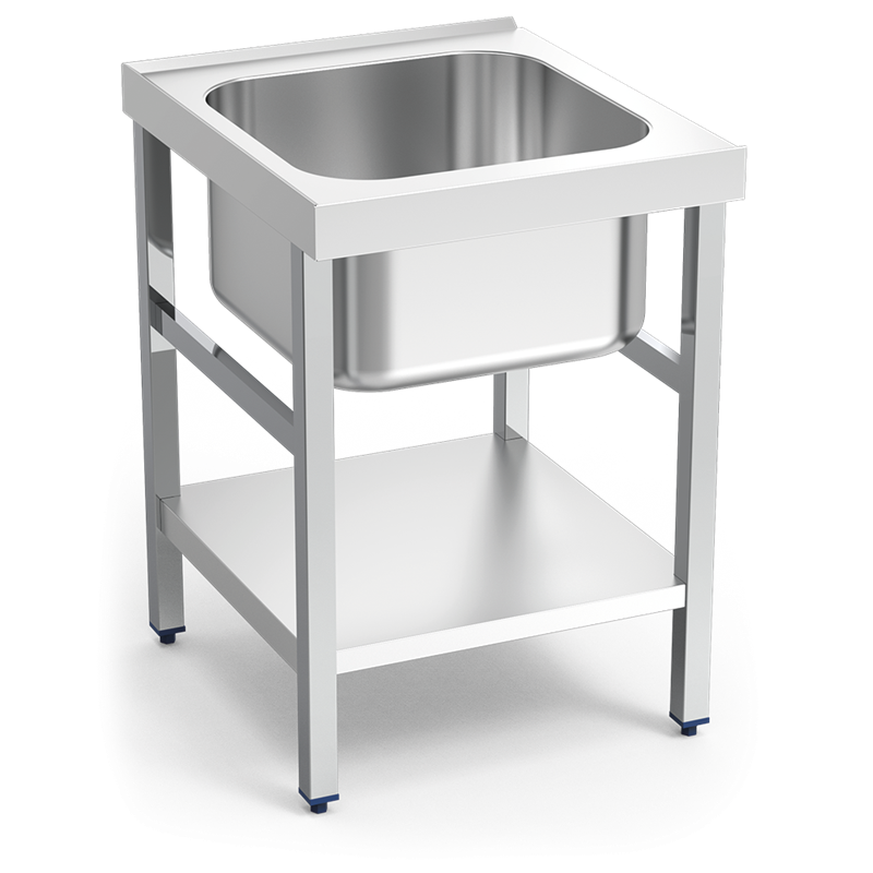 Mesa de entrada para lavavajillas c/entrepaño 610x700x865 mm.