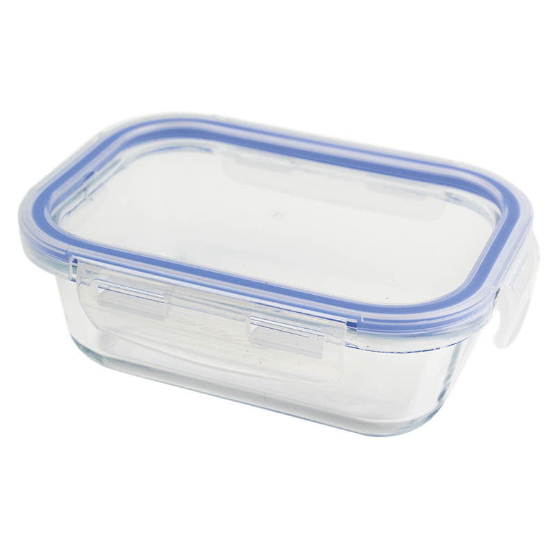 Fiambrera de cristal con tapa hermética 0,42 lts. 160x110x60 mm.