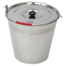 Cubo inoxidable con tapa modelo Go! 15 lts.