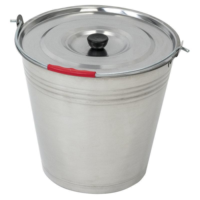 Cubo inoxidable con tapa modelo Go! 15 lts.