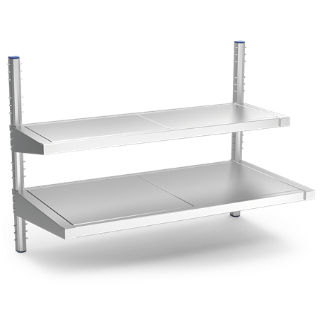 Estantería inox mural Imagine 2 niveles 1174x450x860 mm.