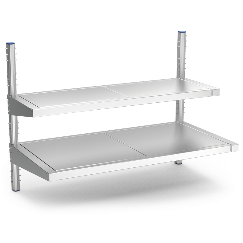Estantería inox mural Imagine 2 niveles 1414x450x860 mm.