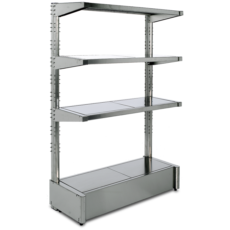 Mesa mural con estantes sobremesa serie imagine 764x655x1700 mm.