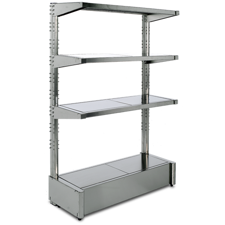 Mesa mural con estantes sobremesa serie imagine 764x655x1700 mm.