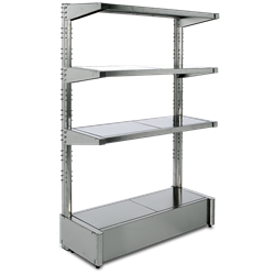 Mesa mural con estantes sobremesa serie imagine 1414x655x1700 mm.