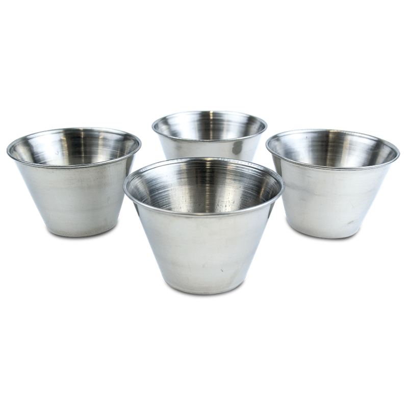 Set de 4 flaneras individuales ø80x55 mm.