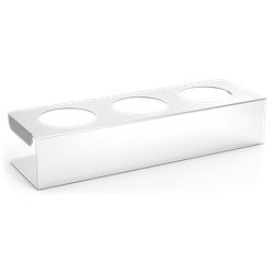 Soporte inoxidable para 3 biberones de cocina de 500 ml.
