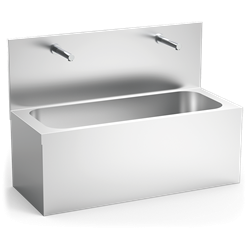 Lavamanos para quirófano dos usuarios con grifos electrónicos