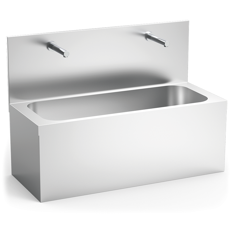 Lavamanos para quirófano dos usuarios con grifos electrónicos