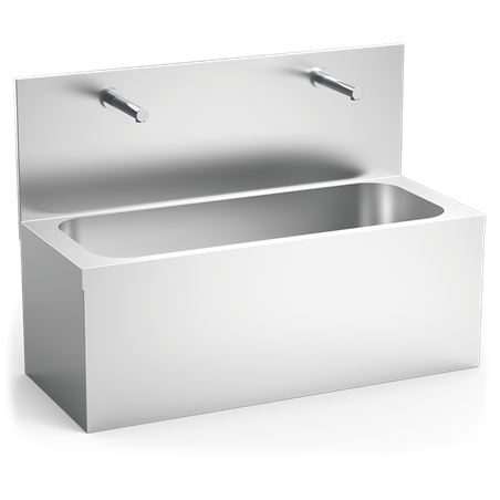 Lavamanos para quirófano dos usuarios con grifos electrónicos