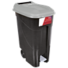 Contenedor de desperdicios con tapa y ruedas gris 80 lts. Serie GO!