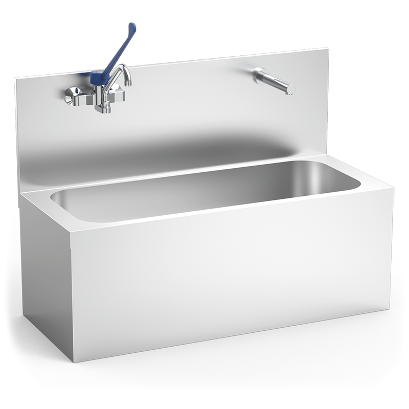 Lavamanos para quirófano dos usuarios con grifos mixtos