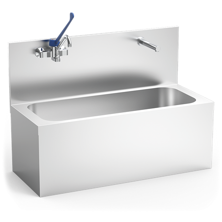 Lavamanos para quirófano dos usuarios con grifos mixtos