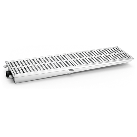 Canal colector en acero inoxidable 2448 mm. Salida horizontal