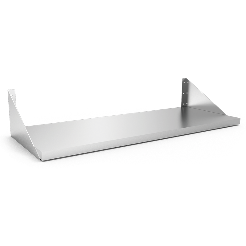 Estante inox mural con cartelas vueltas 1.000x600 mm