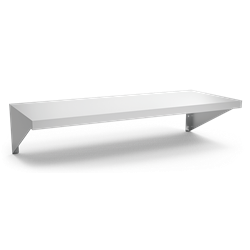 Estante inox mural con cartelas rectas 1.200x600 mm