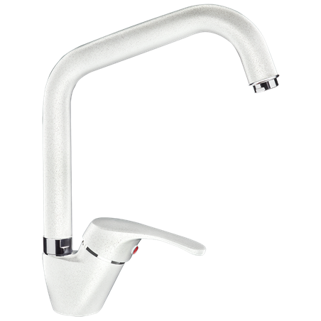 Grifo de cocina monomando blanco