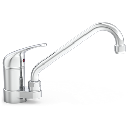 Grifo monomando sobremesa dos aguas caño frontal