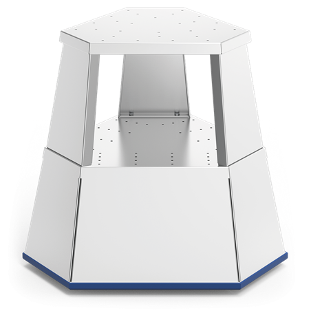 Taburete rodante profesional en acero inoxidable