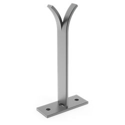 Sujeción de hierro para tirante 600 mm.