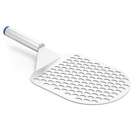 Pala perforada para pizza mango corto acero inoxidable