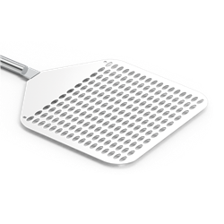 Pala perforada para pizza mango largo acero inoxidable