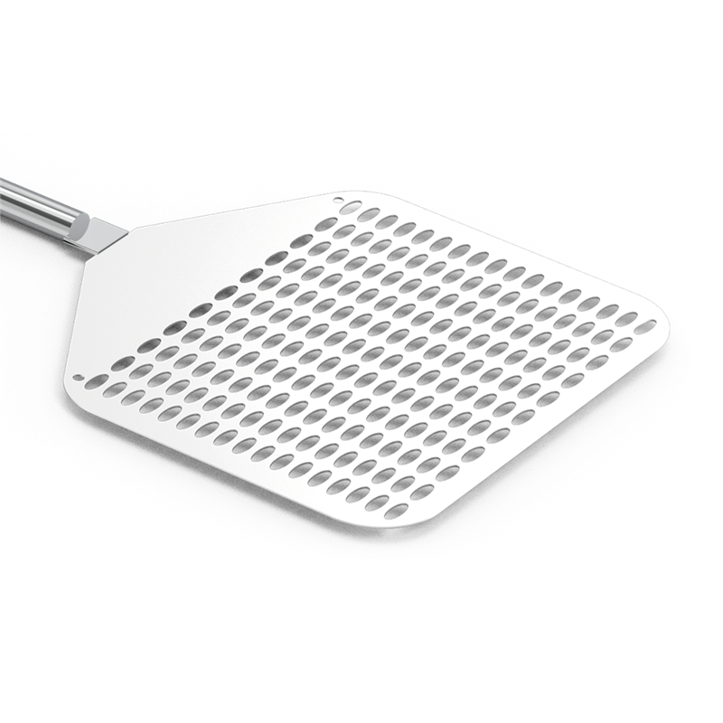 Pala perforada para pizza mango largo acero inoxidable