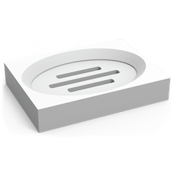 Jabonera de polietileno blanco