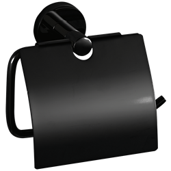 Portarrollos de papel higiénico inoxidable negro serie Black