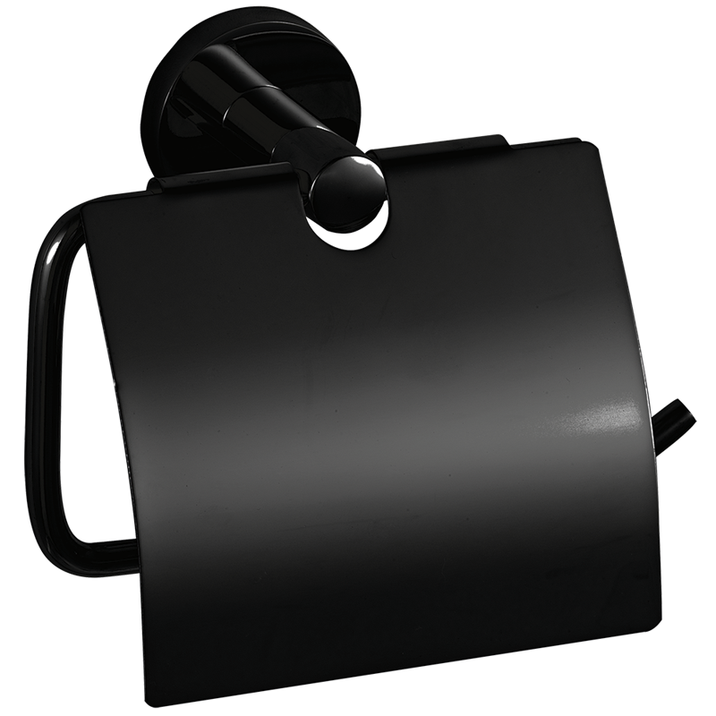 Portarrollos de papel higiénico inoxidable negro serie Black