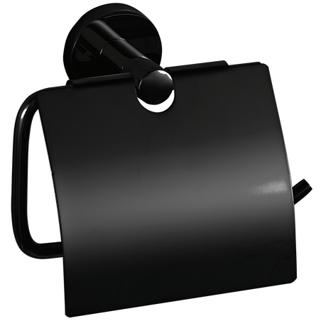 Portarrollos de papel higiénico inoxidable negro serie Black