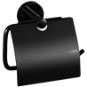 Portarrollos de papel higiénico inoxidable negro serie Black