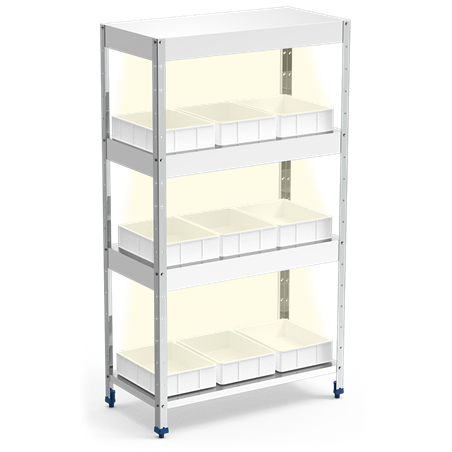 Estantería para huerto de interior 1400x500x1750 mm.