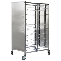 Carro doble para bandejas isotérmicas 18 niveles 923x630x1585 mm.